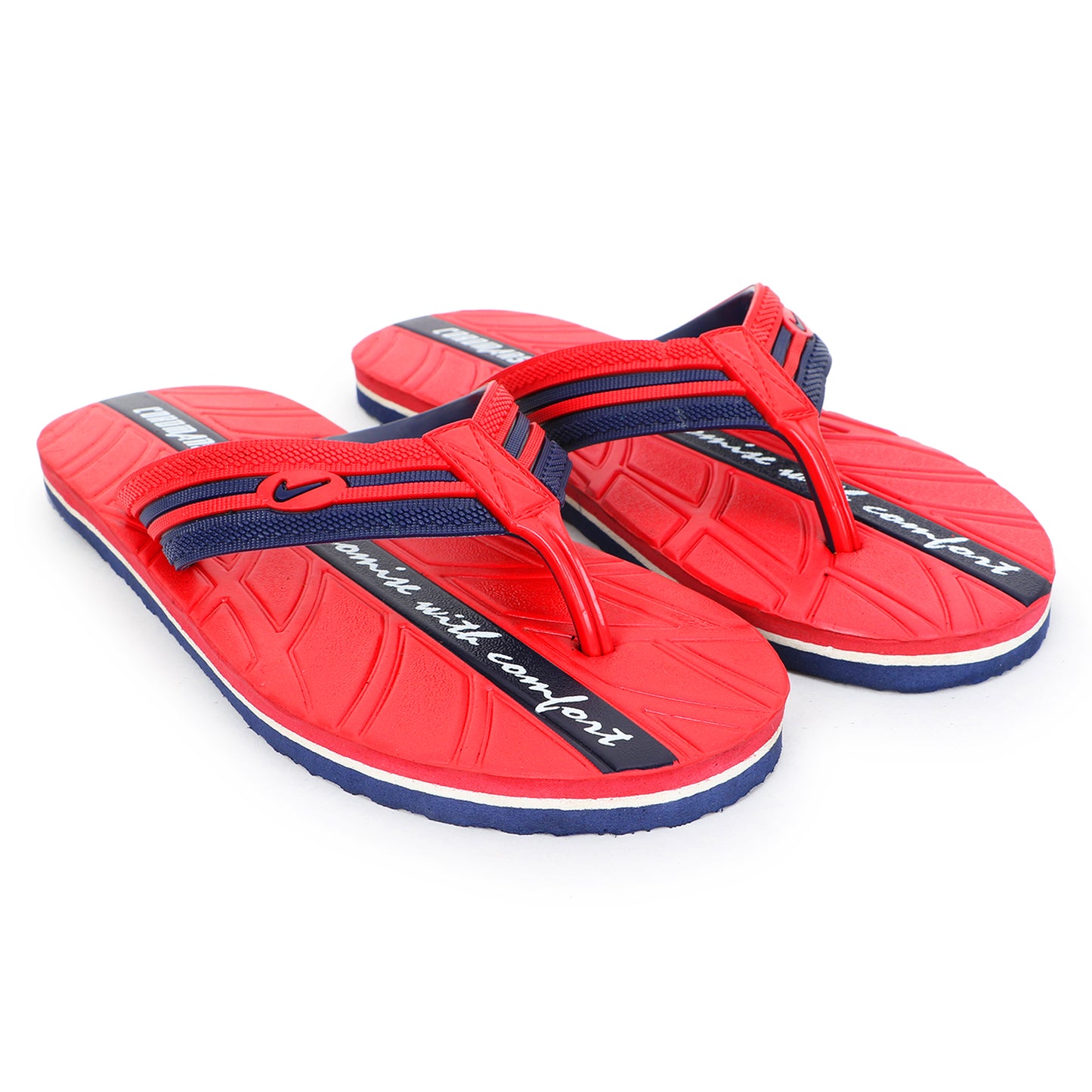 Men’s Red-Navy Flip-Flops – Everyday Bold Comfort