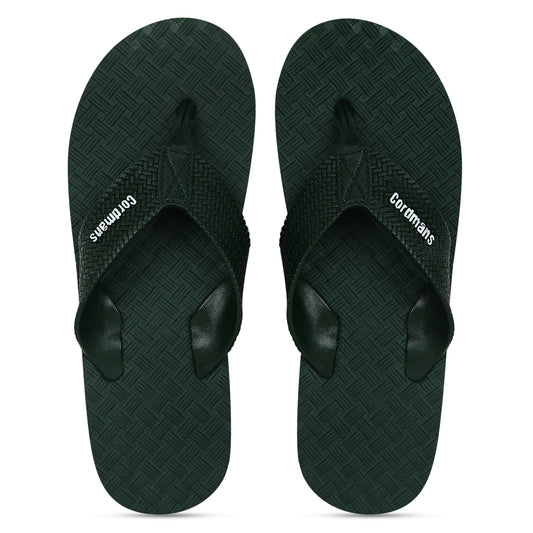 Cordmans Men's Green Flip-Flops – Premium Grip & Sleek Style