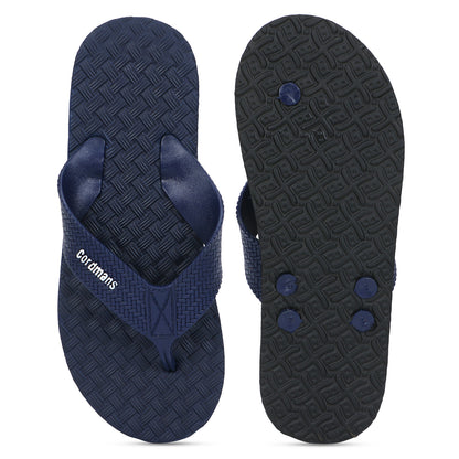 Cordmans Men's Navy Blue Flip-Flops – Premium Comfort & Grip