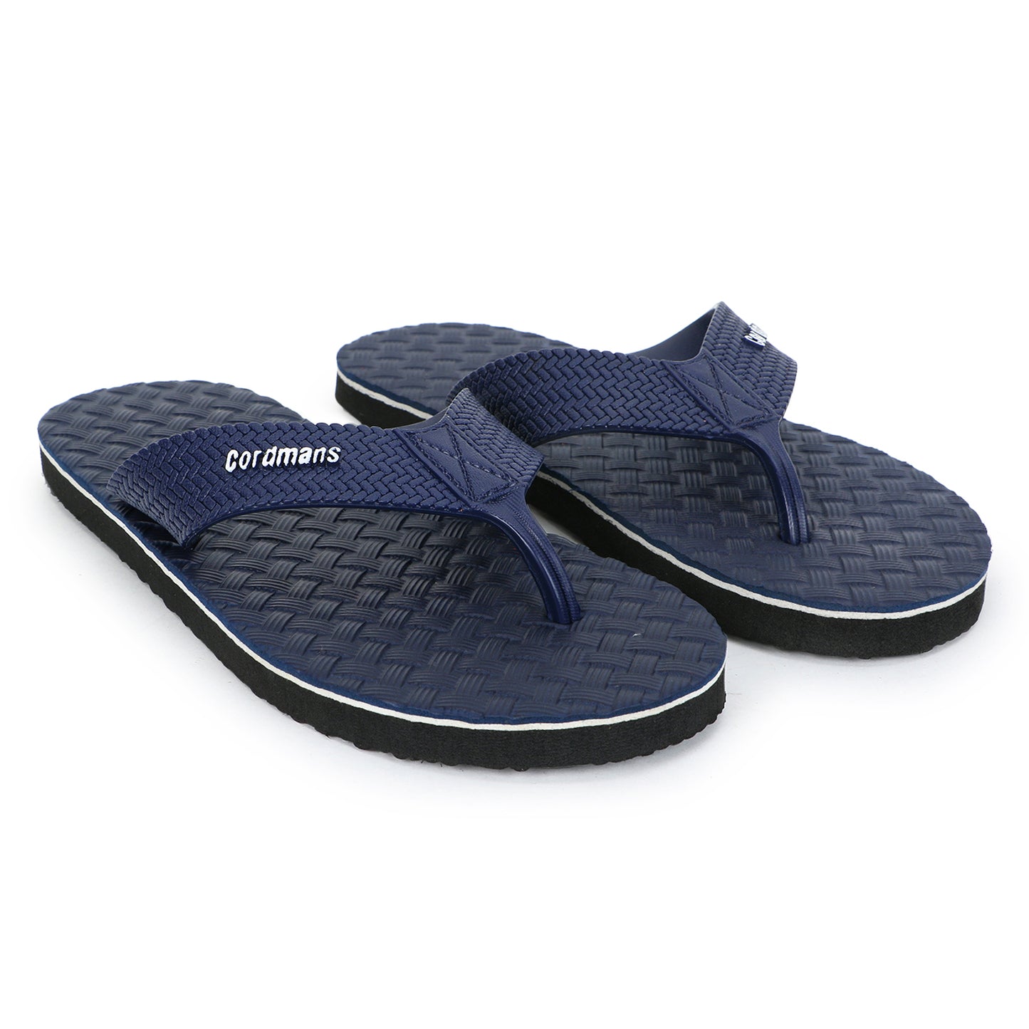 Cordmans Men's Navy Blue Flip-Flops – Premium Comfort & Grip