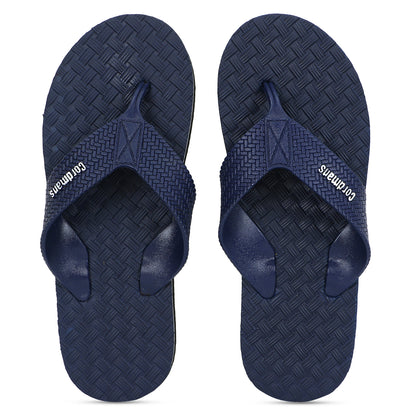 Cordmans Men's Navy Blue Flip-Flops – Premium Comfort & Grip