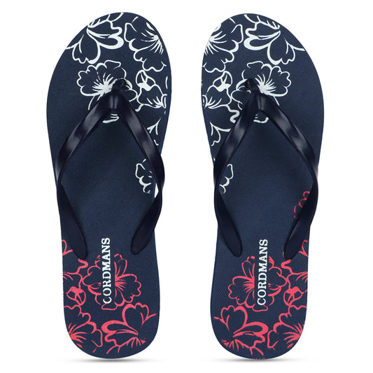 Cordmans BlossomStep – Women’s Navy Floral Print Flip-Flops