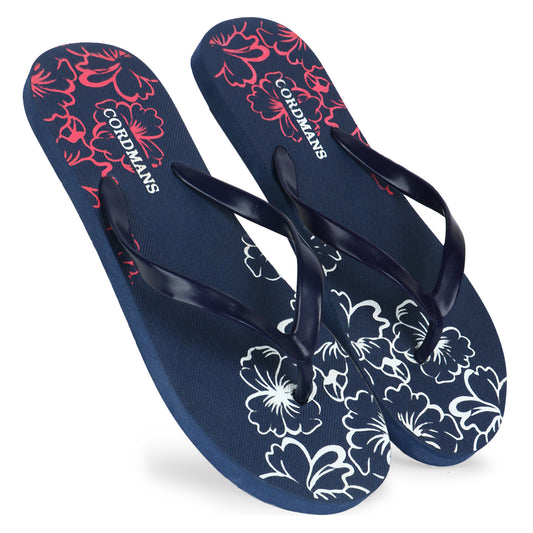 Cordmans BlossomStep – Women’s Navy Floral Print Flip-Flops