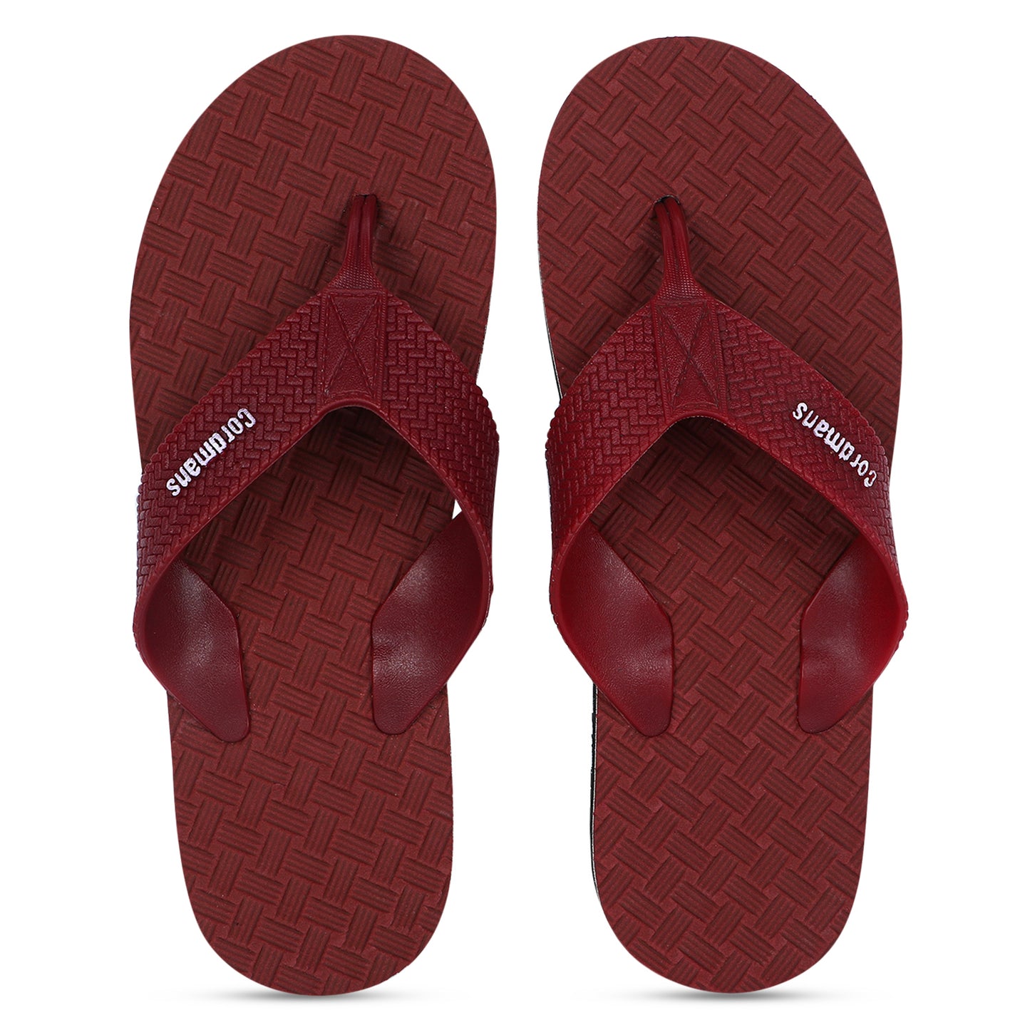 Cordmans Men's charry Red Flip-Flops – Stylish, Strong & Comfortable