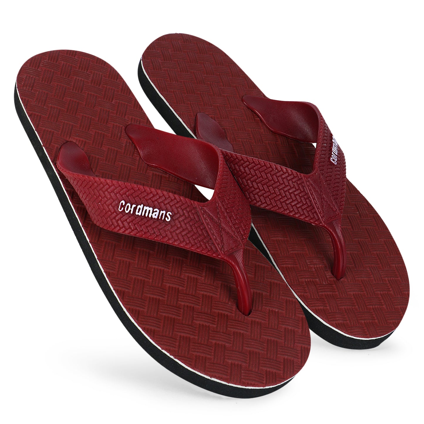 Cordmans Men's charry Red Flip-Flops – Stylish, Strong & Comfortable