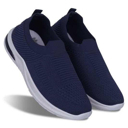 Cordmans Plain SoftWalk – Women’s Navy Knit Slip-Ons