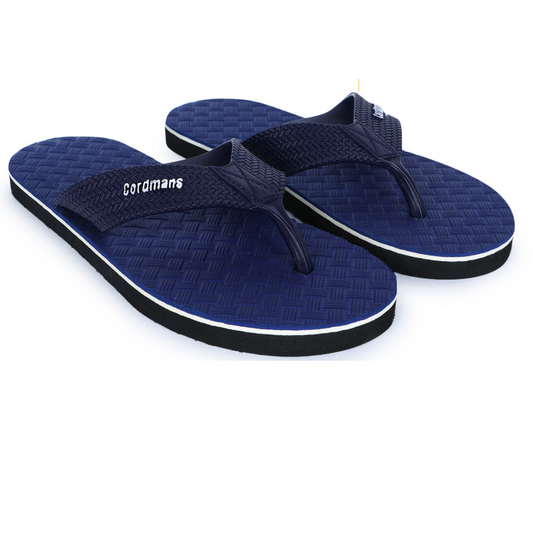 Cordmans Men's Flip-Flops – Pack of 2 (Navy Blue & Maroon) Casual Comfort Slippers