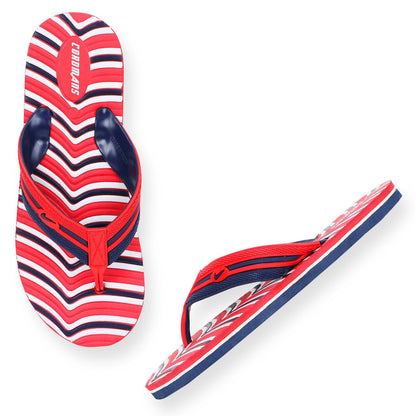 Cordmans WaveFlex – Men's Red & Navy Striped Flip-Flops