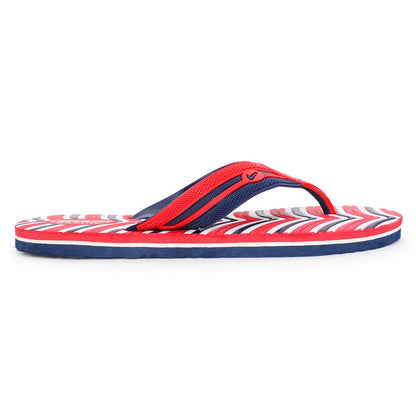 Cordmans WaveFlex – Men's Red & Navy Striped Flip-Flops