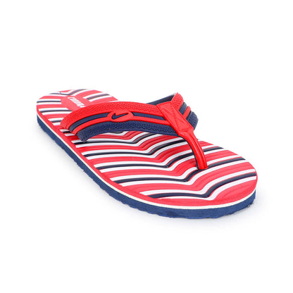 Cordmans WaveFlex – Men's Red & Navy Striped Flip-Flops