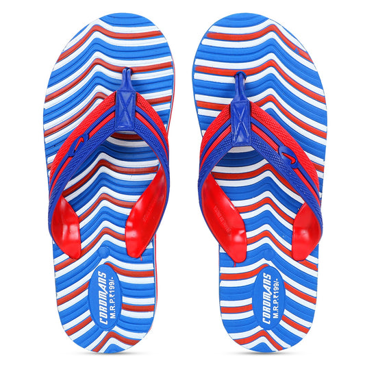 Cordmans WaveFlex – Men's Blue & Red Striped Flip-Flops
