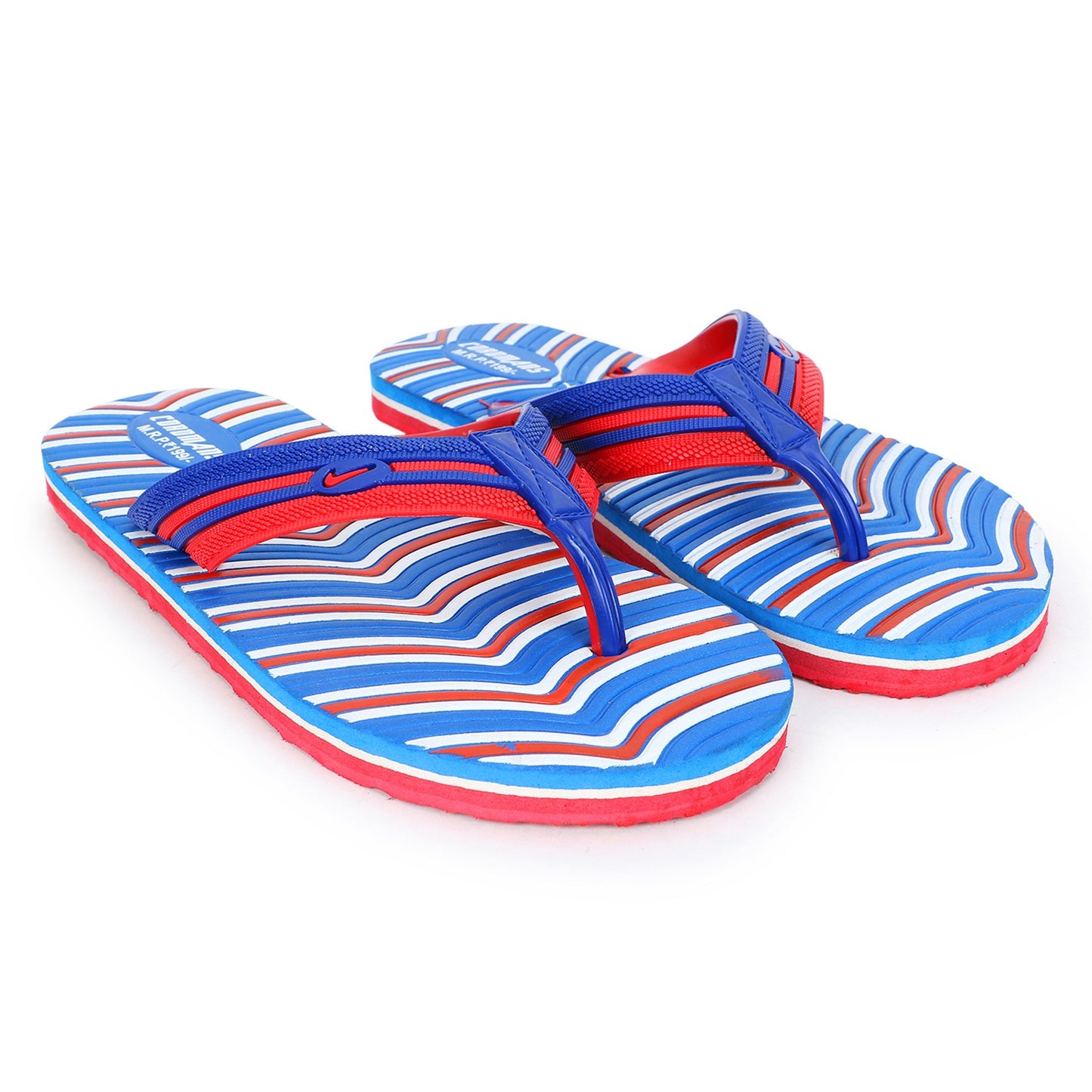 Cordmans WaveFlex – Men's Blue & Red Striped Flip-Flops