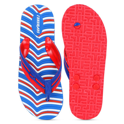 Cordmans WaveFlex – Men's Blue & Red Striped Flip-Flops